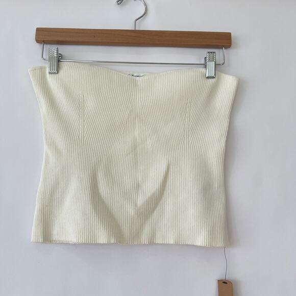 Reformation Womens Jenni Strapless Sweater Size XL NEW - Picture 7 of 9